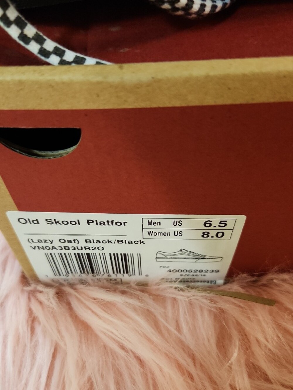 Vans Black & Pink Heart-Accent Platform Sneakers - Picture 4 of 4